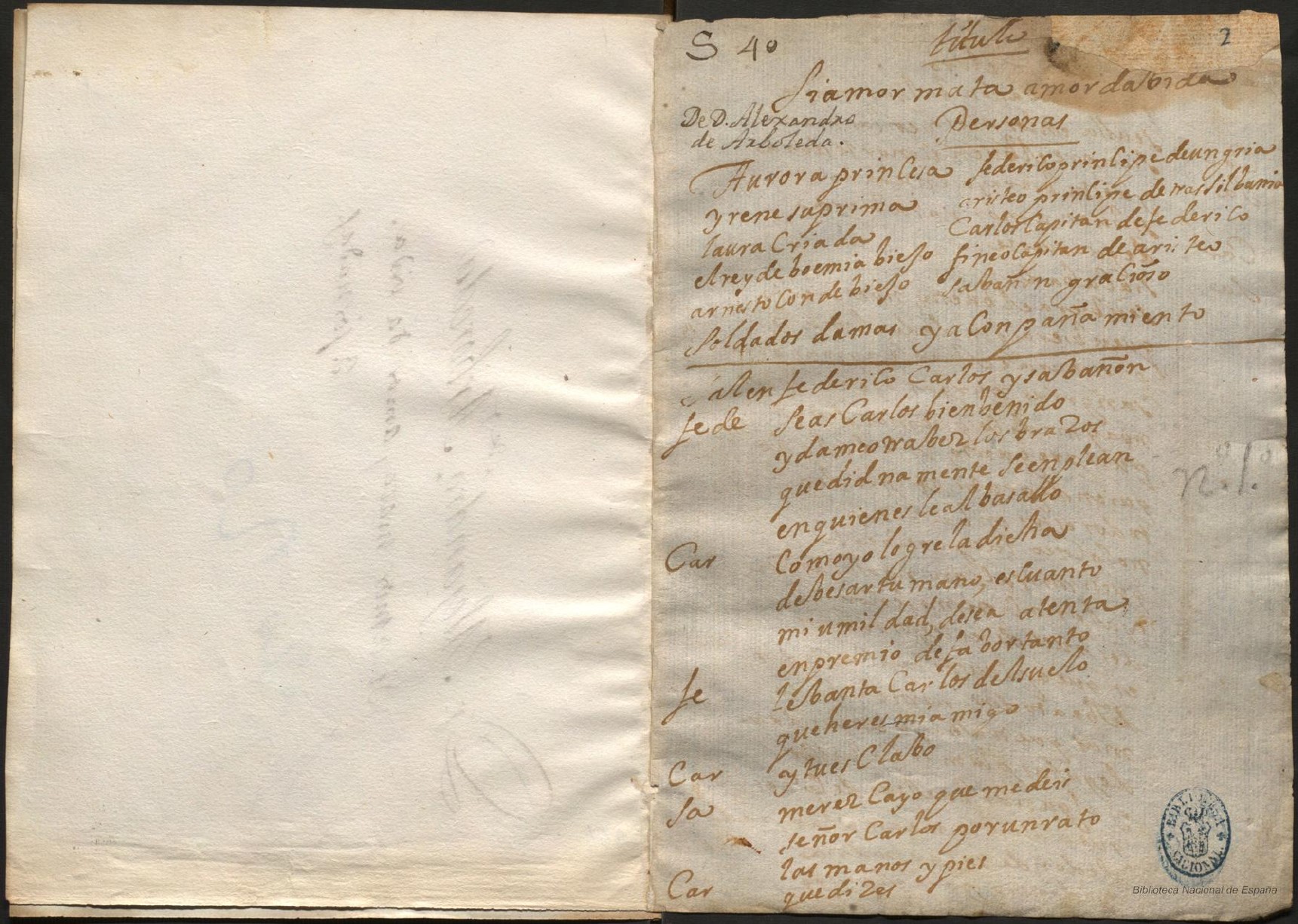 Prima pagina dell'opera