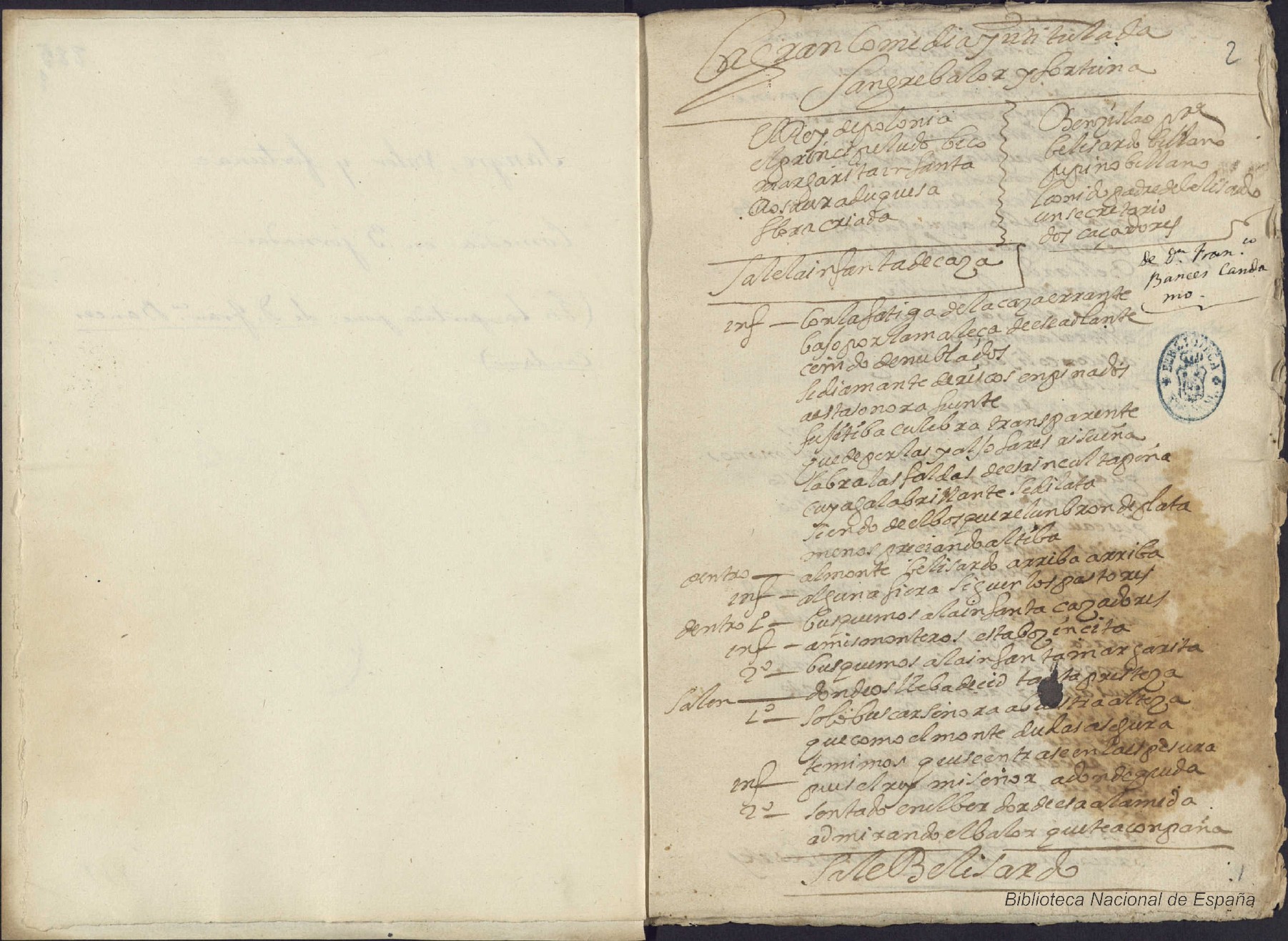 Prima pagina dell'opera