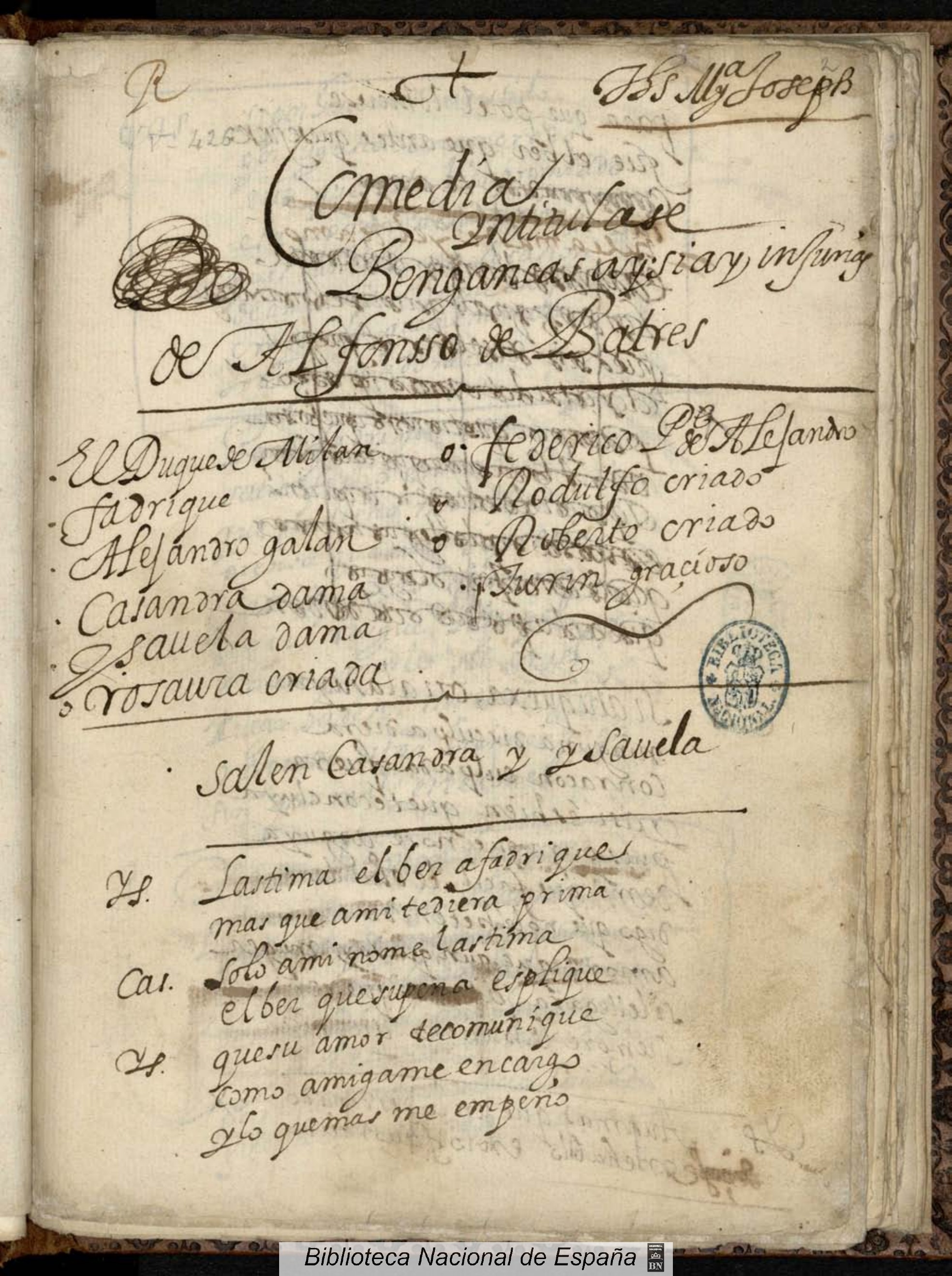 Prima pagina dell'opera
