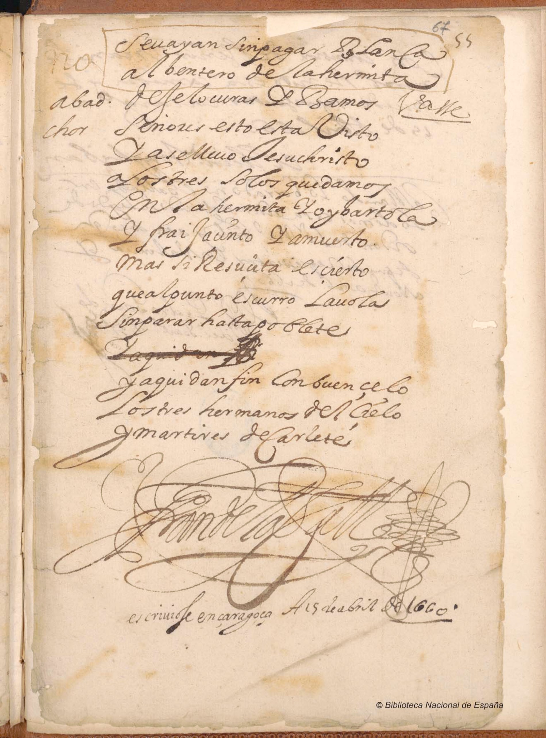 Ultima pagina dell'opera
