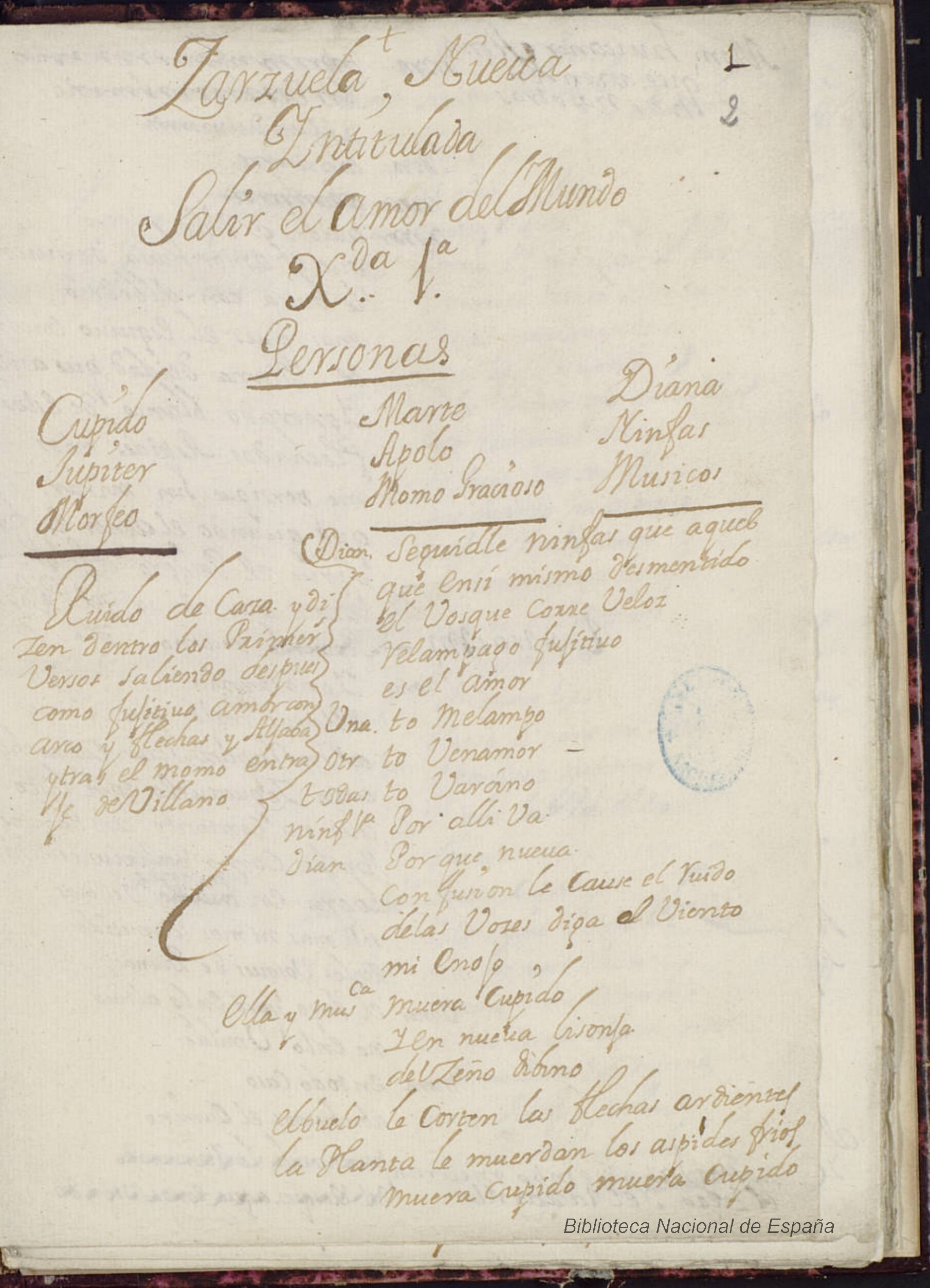 Prima pagina dell'opera