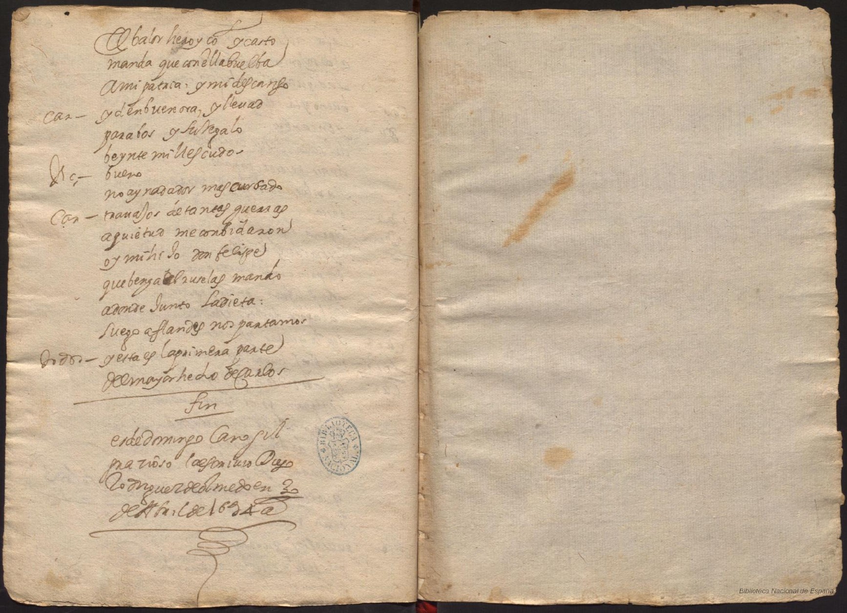 Ultima pagina dell'opera