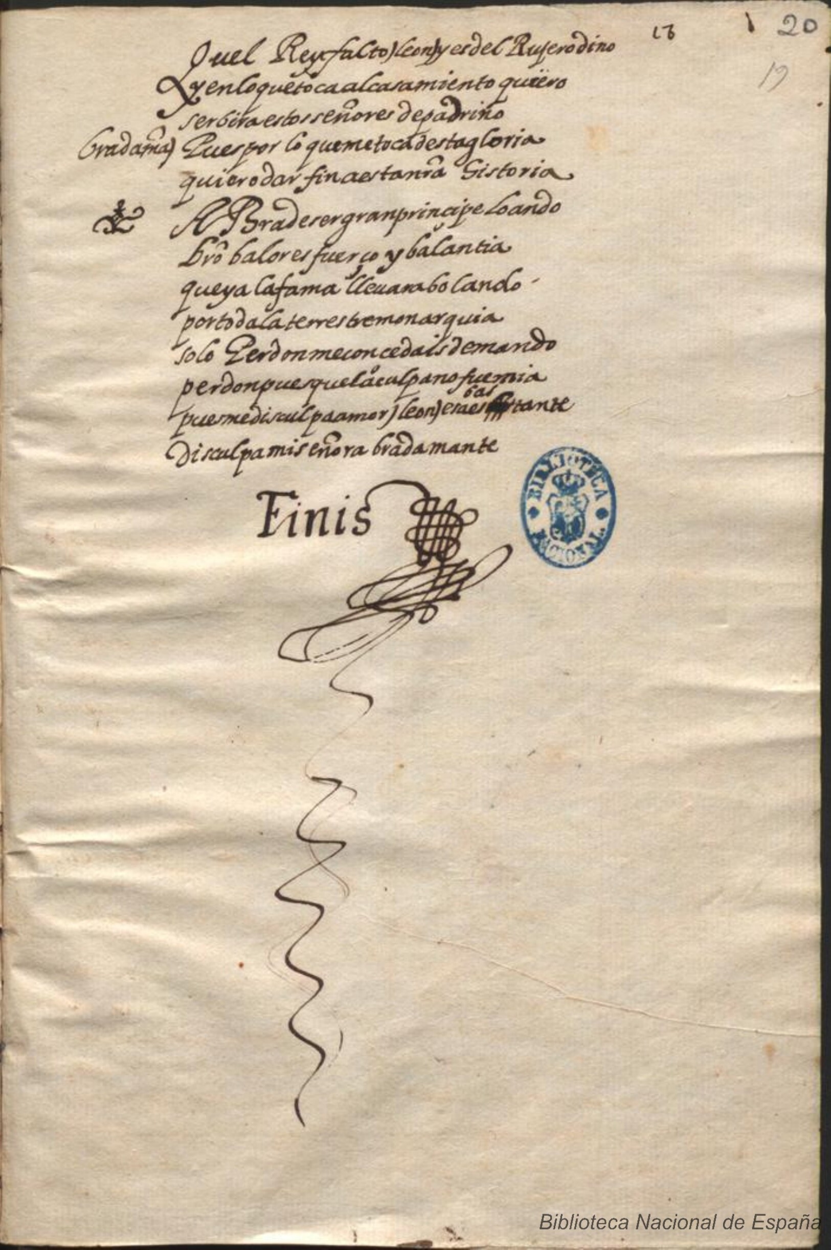 Ultima pagina dell'opera