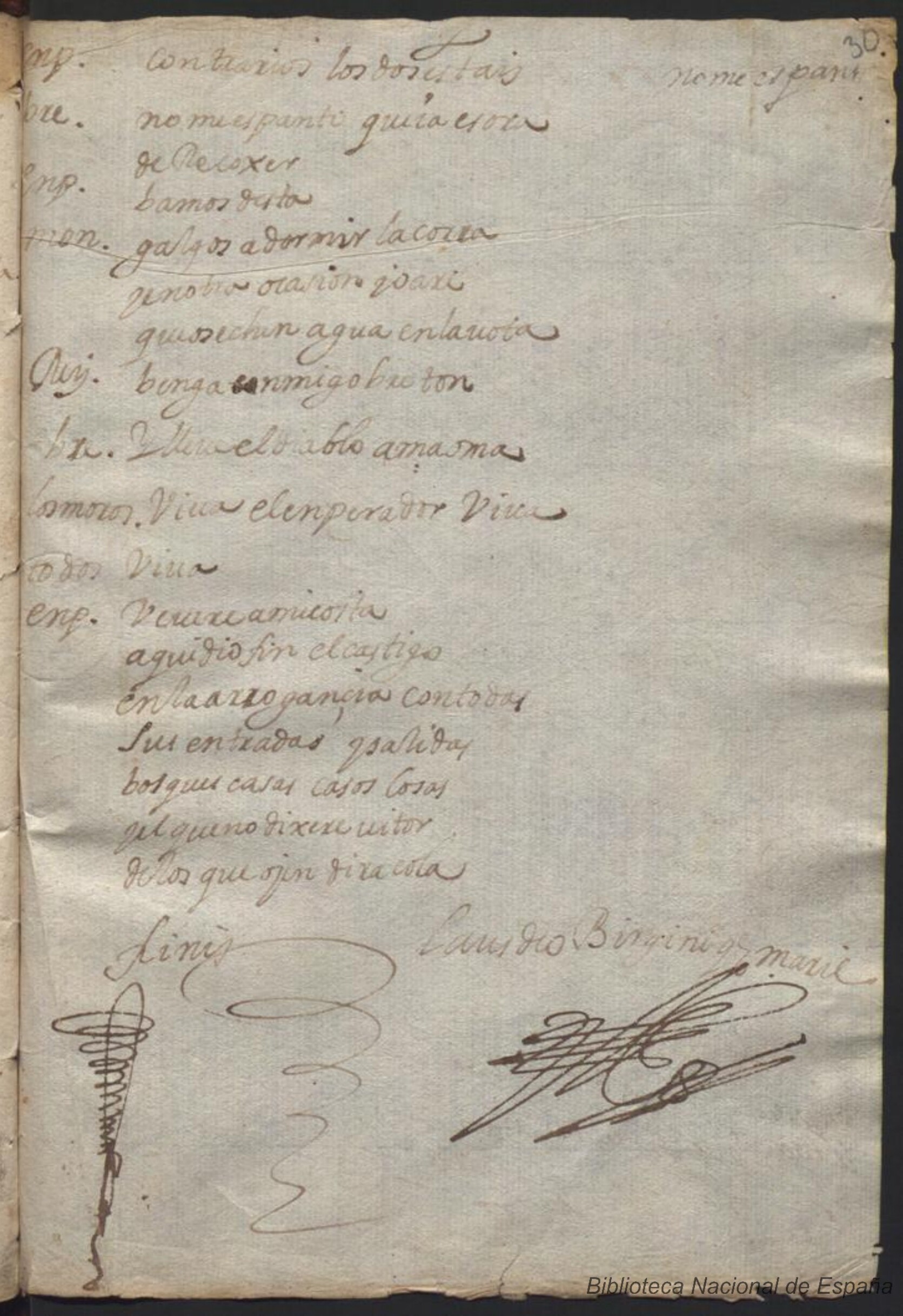 Ultima pagina dell'opera