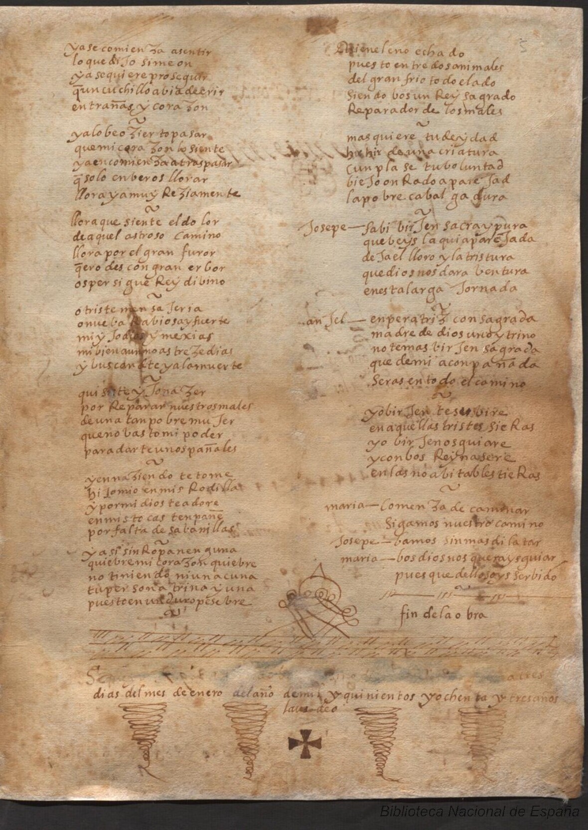 Ultima pagina dell'opera