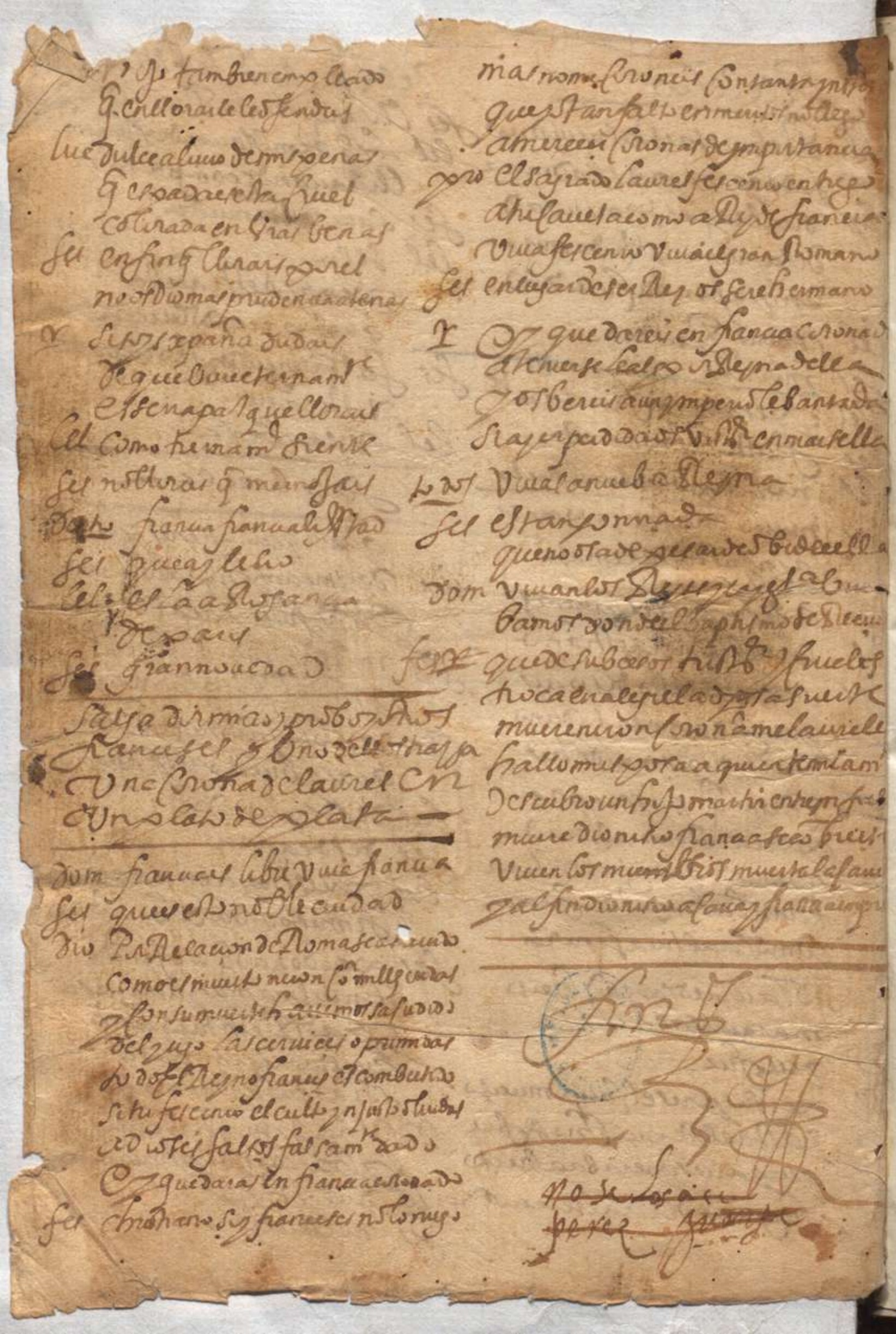 Ultima pagina dell'opera