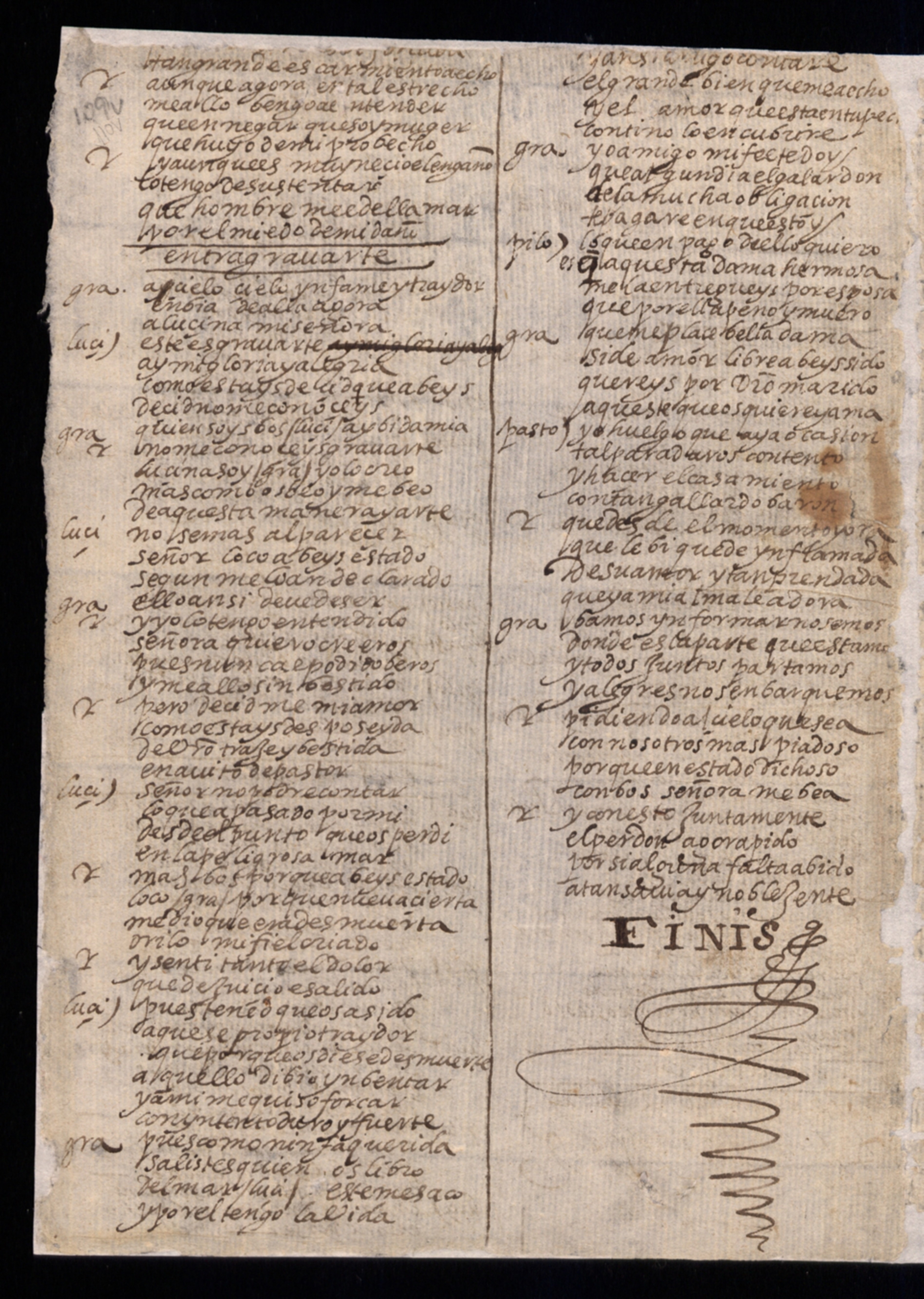 Ultima pagina dell'opera