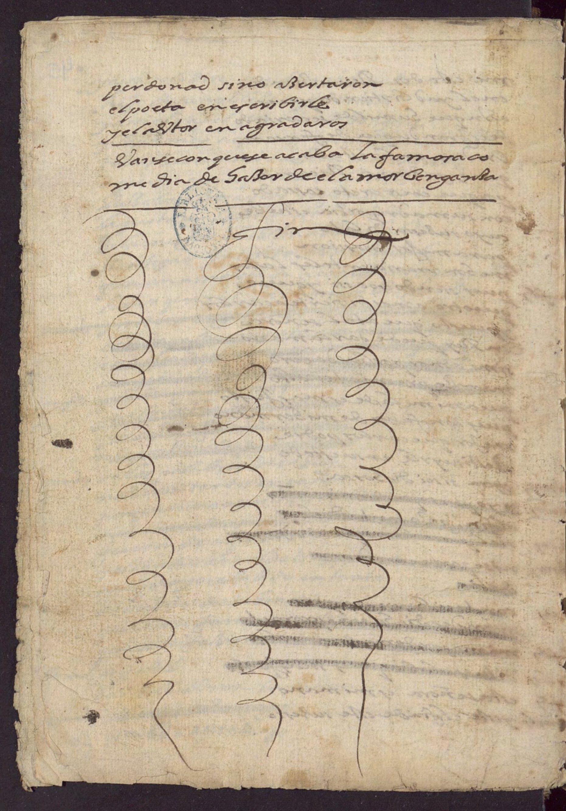 Ultima pagina dell'opera