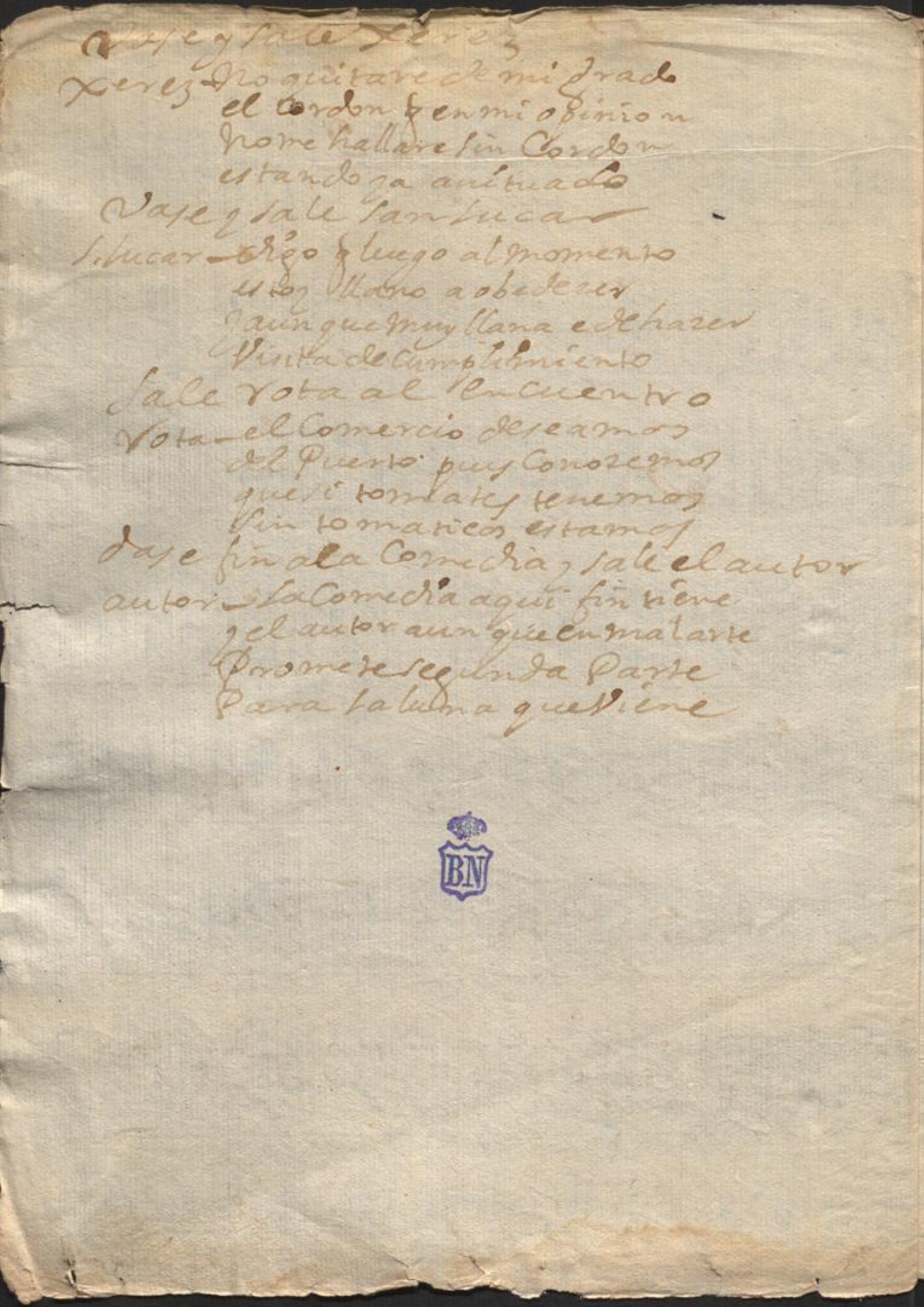 Ultima pagina dell'opera