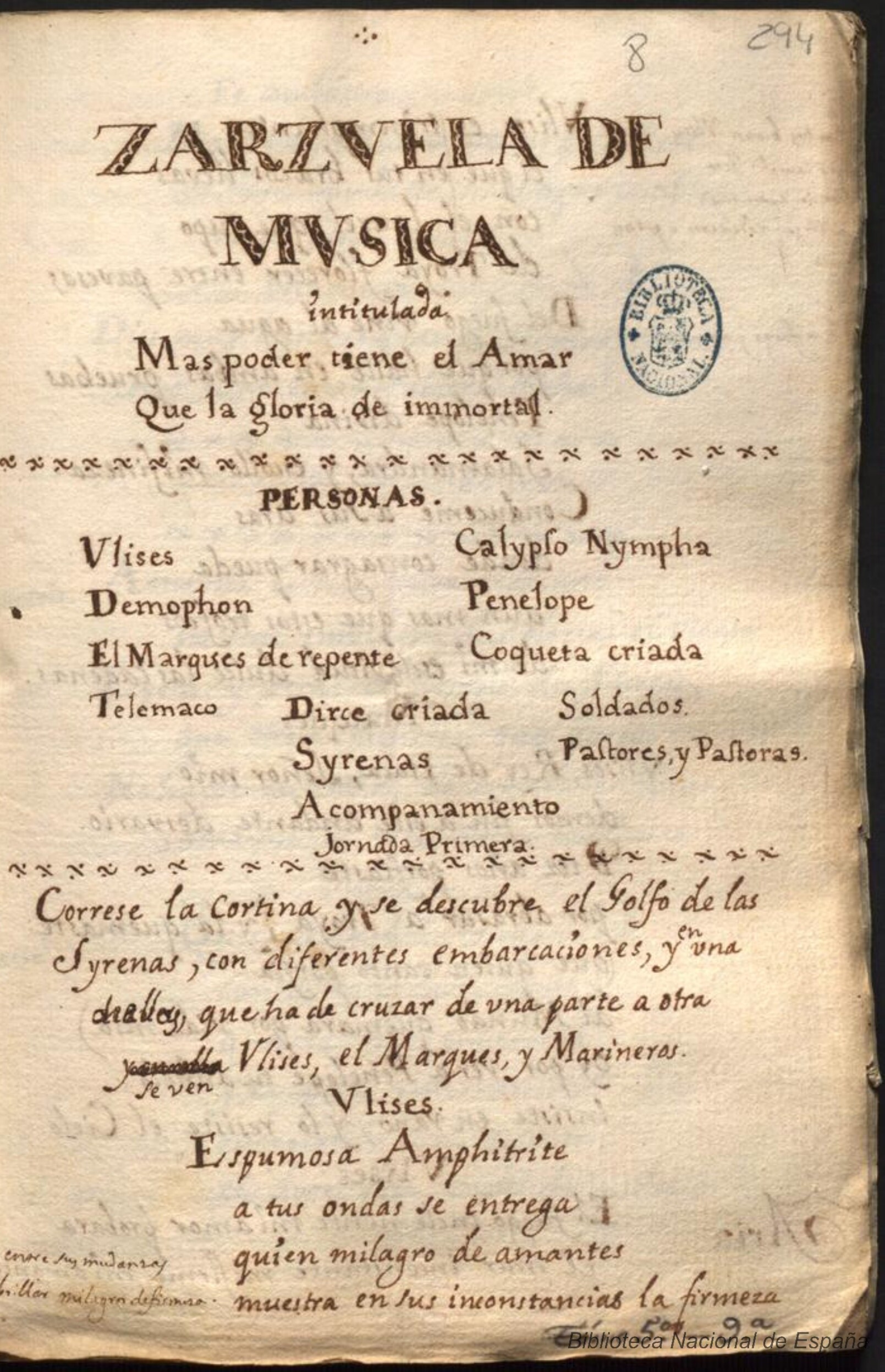 Prima pagina dell'opera