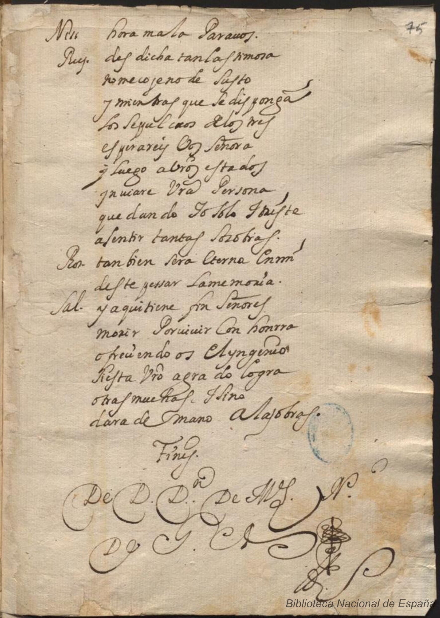 Ultima pagina dell'opera