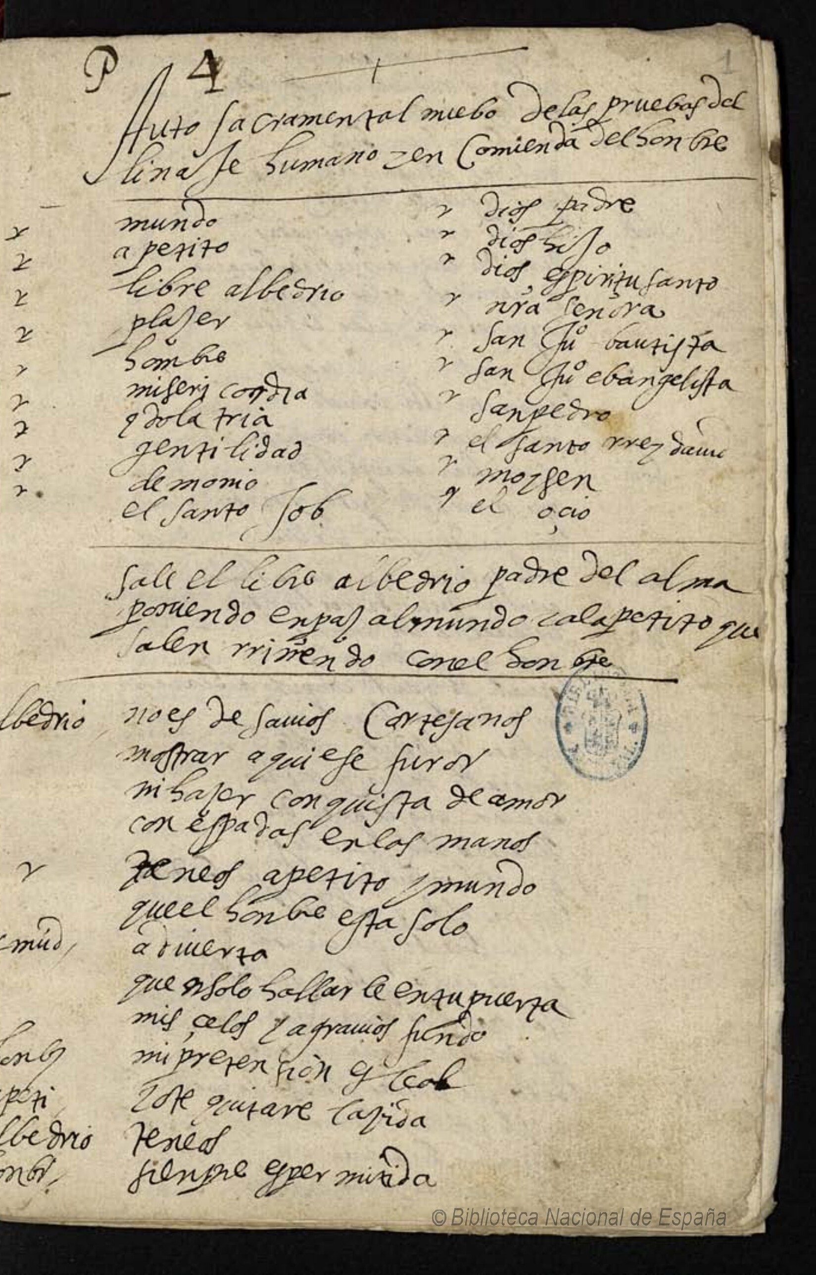 Prima pagina dell'opera