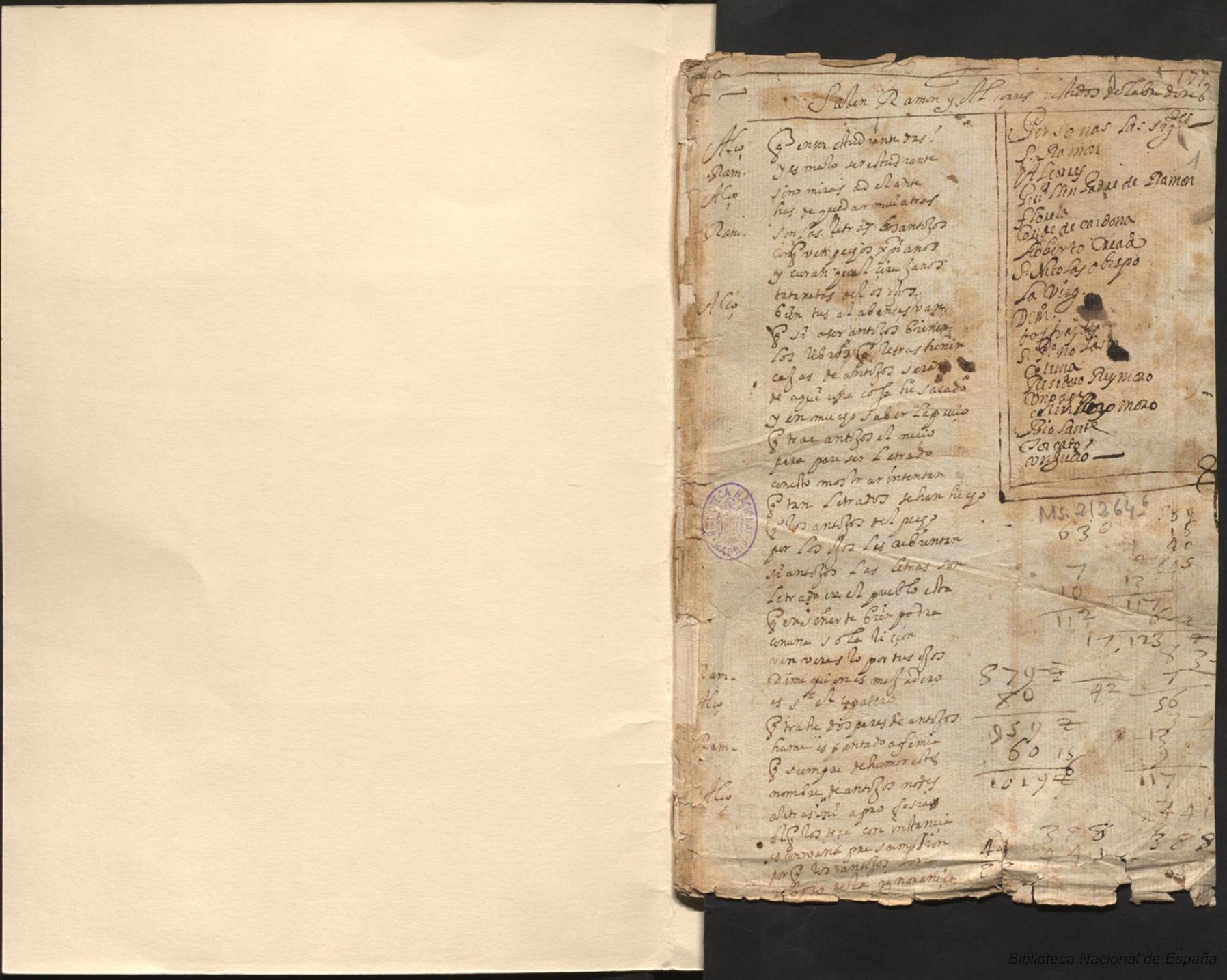 Prima pagina dell'opera