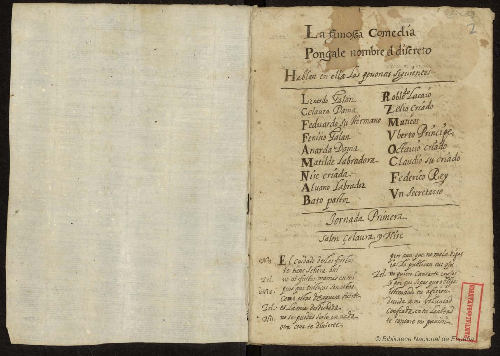 Prima pagina dell'opera