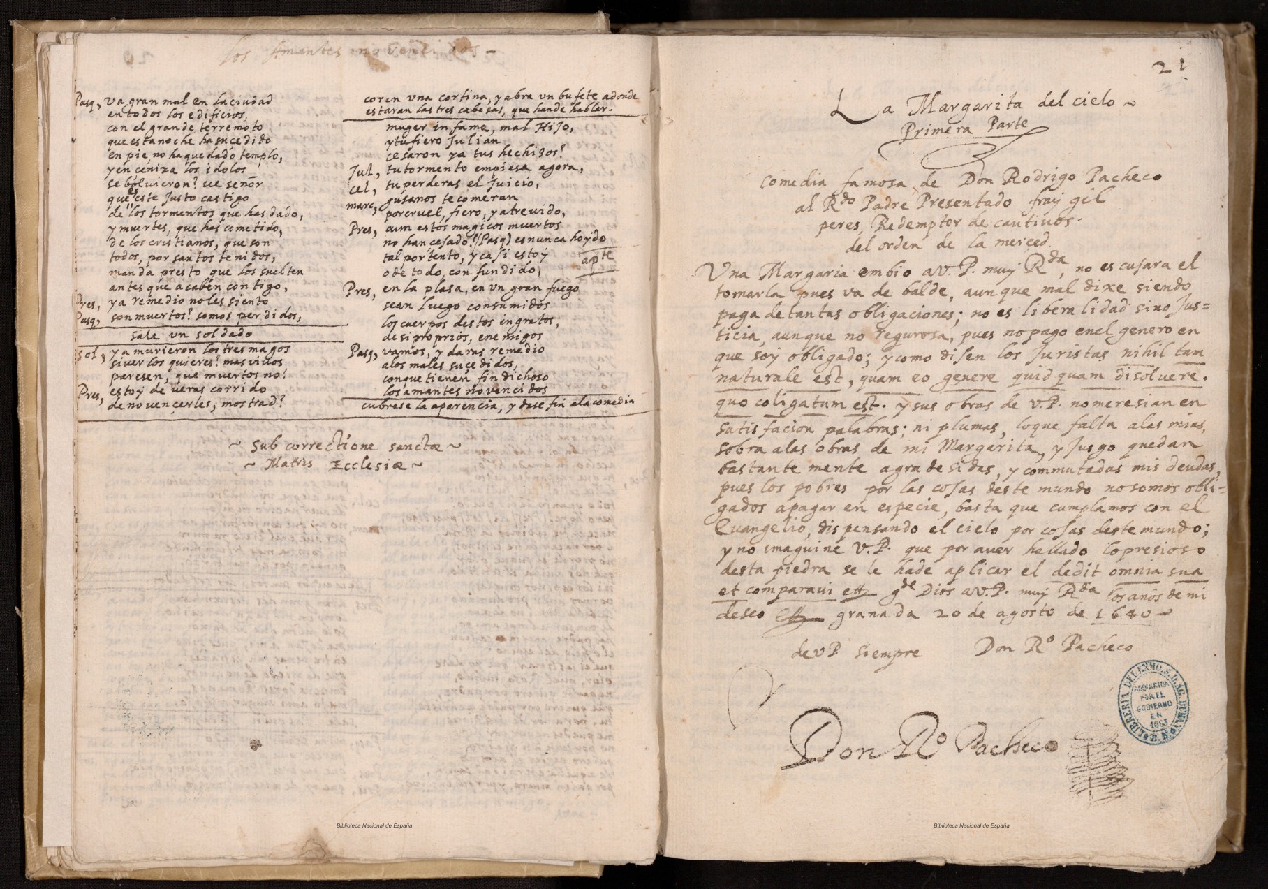 Prima pagina dell'opera