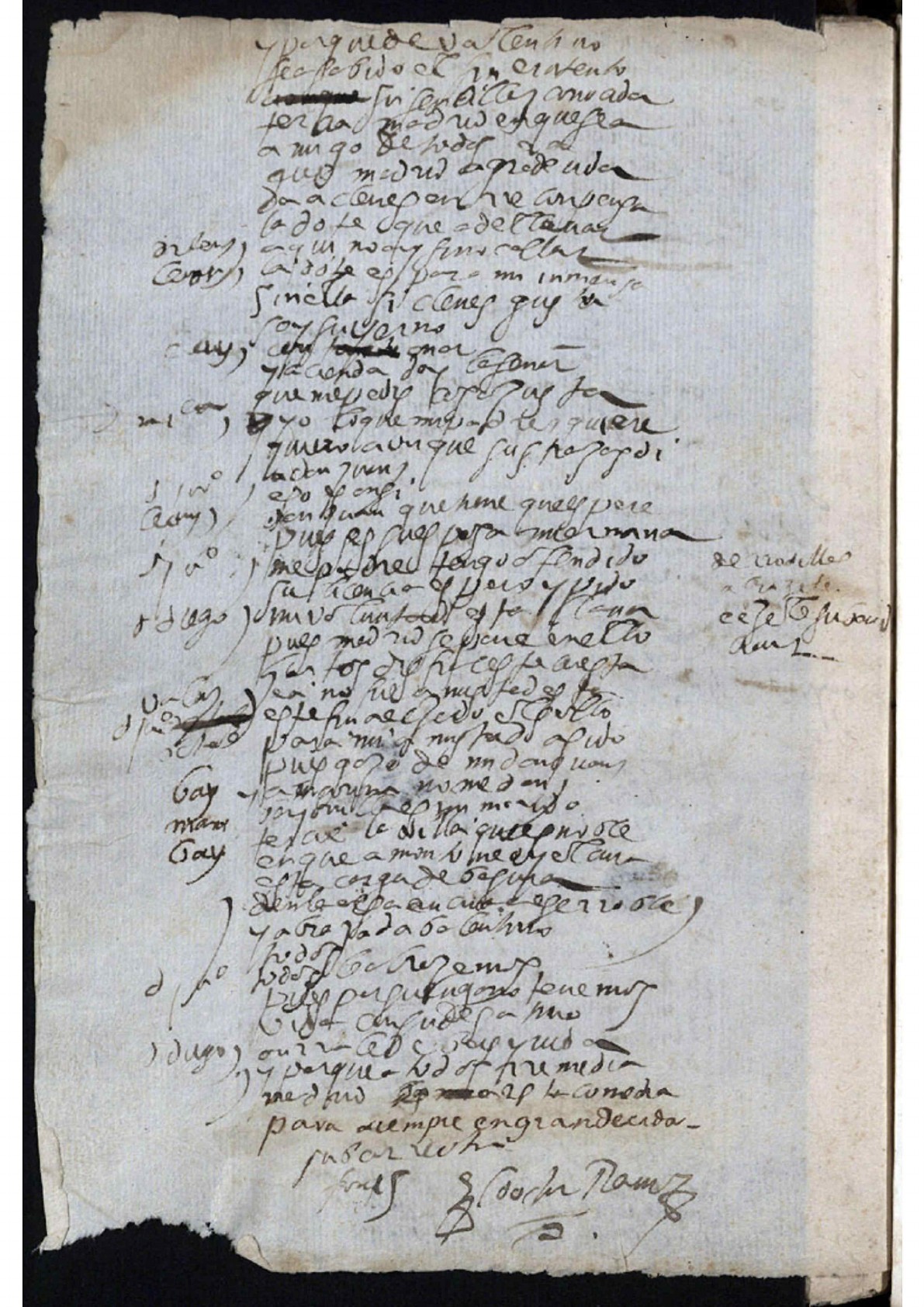 Ultima pagina dell'opera