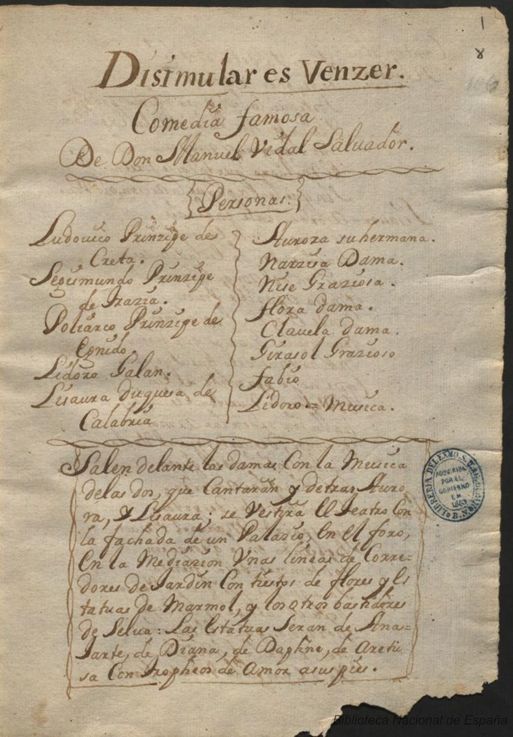 Prima pagina dell'opera